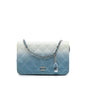 Chanel CC Quilted Ombre Patent and Aged Calfskin Crystal Wallet On Chain