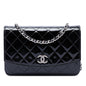Chanel CC Quilted Patent Brilliant Wallet On Chain