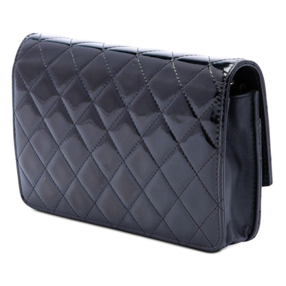 Chanel CC Quilted Patent Brilliant Wallet On Chain
