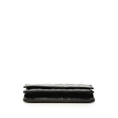 Chanel CC Quilted Patent Brilliant Wallet On Chain