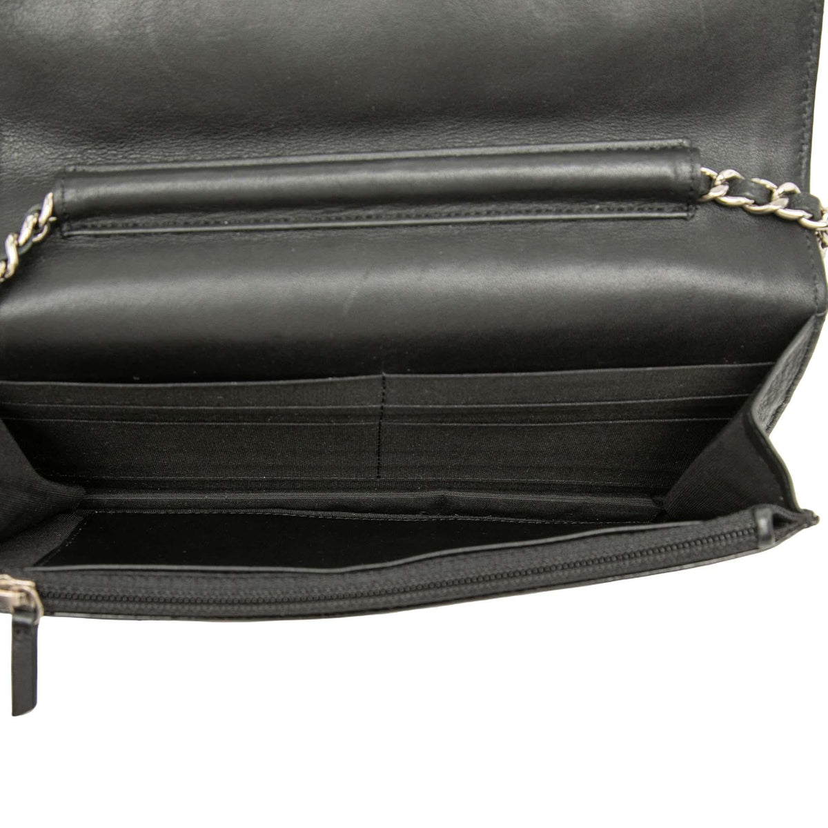 Chanel CC Quilted Patent Brilliant Wallet On Chain
