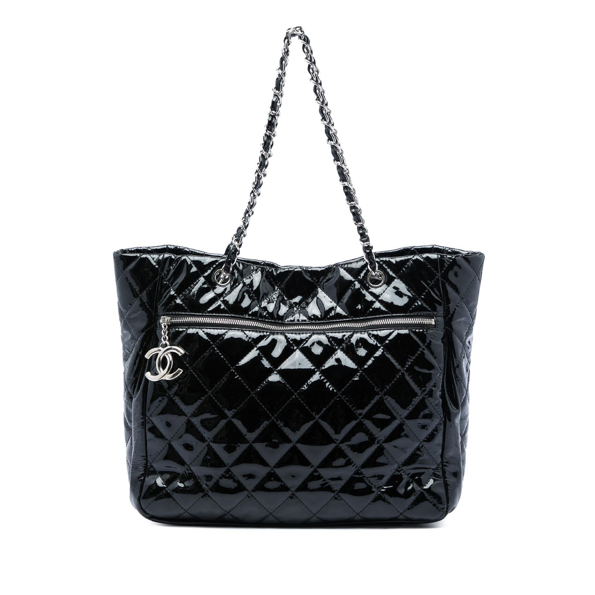 Chanel CC Quilted Patent Chic And Glitter Ligne Timeless Tote