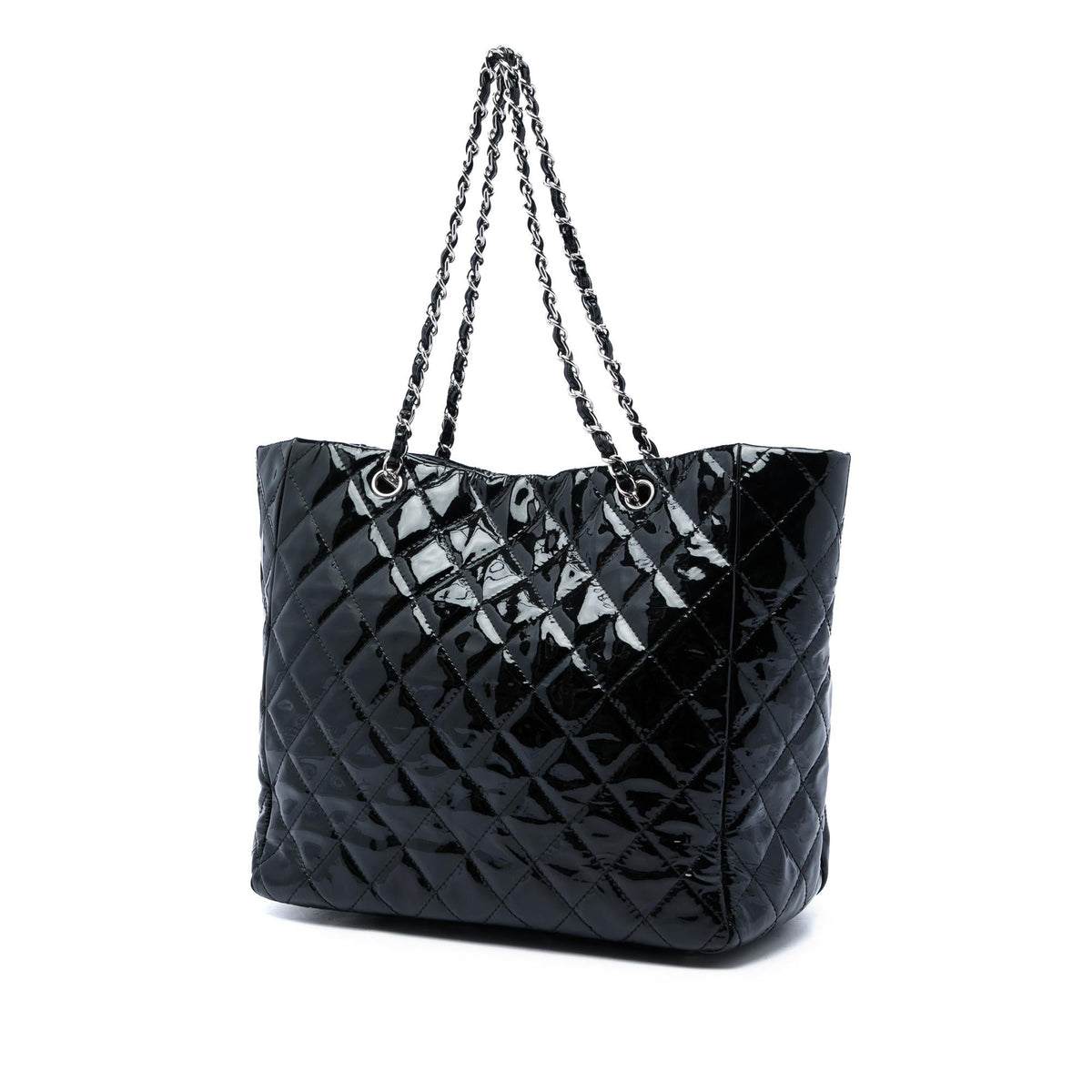 Chanel CC Quilted Patent Chic And Glitter Ligne Timeless Tote