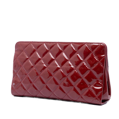Chanel CC Quilted Patent Timeless Clutch