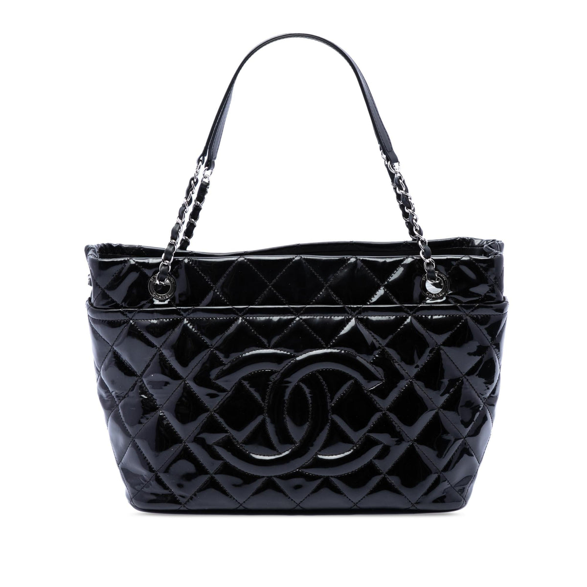 Chanel CC Quilted Patent Timeless Soft Tote
