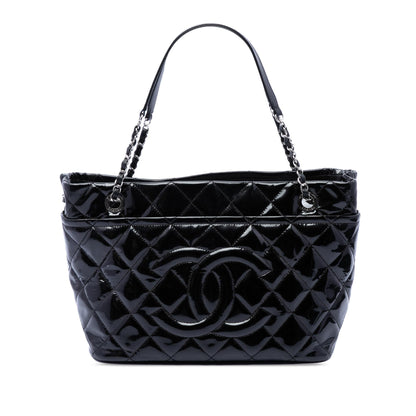 Chanel CC Quilted Patent Timeless Soft Tote