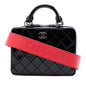 Chanel CC Quilted Patent Travel Kit Vanity Case