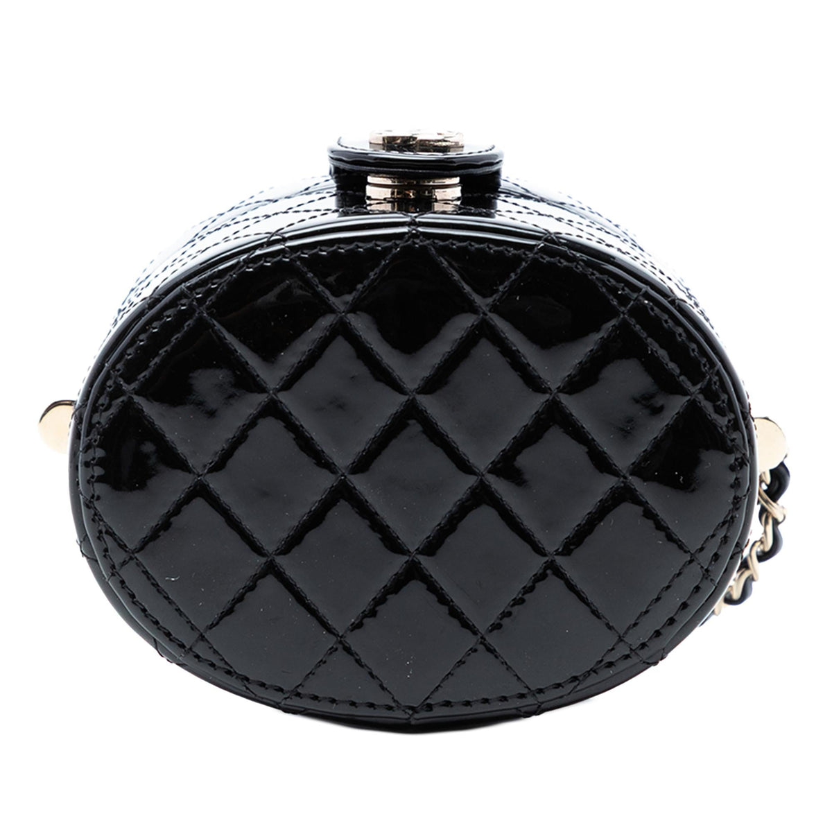 Chanel CC Quilted Patent Vanity Case with Chain