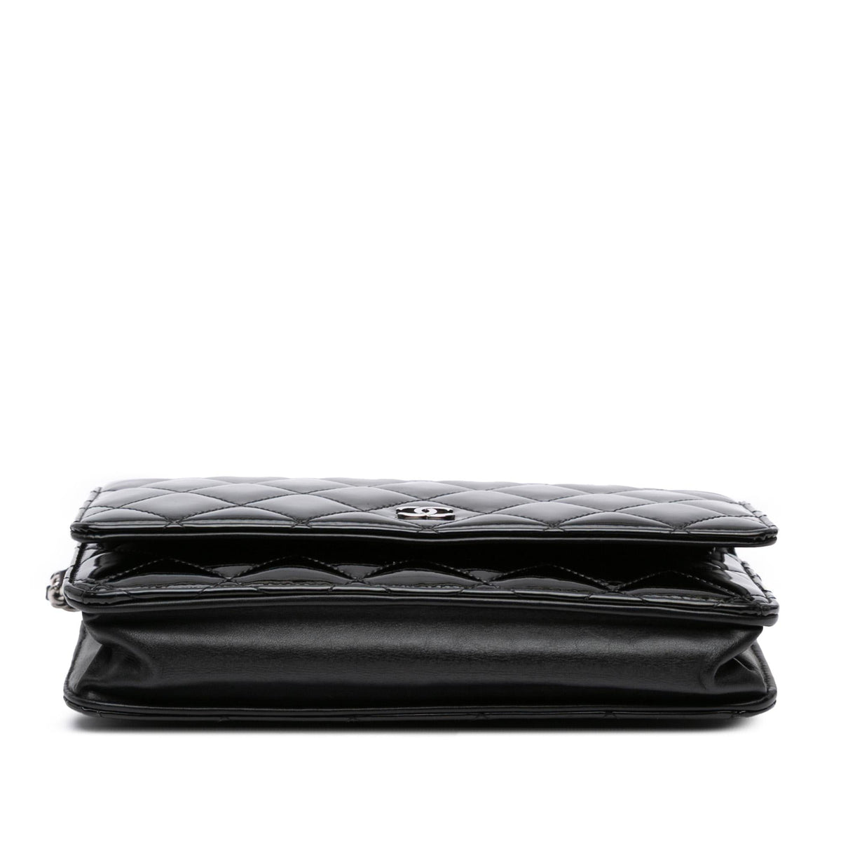 Chanel CC Quilted Patent Wallet On Chain
