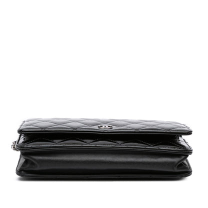 Chanel CC Quilted Patent Wallet On Chain