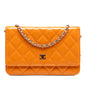 Chanel CC Quilted Patent Wallet on Chain