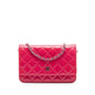 Chanel CC Quilted Patent Wallet on Chain