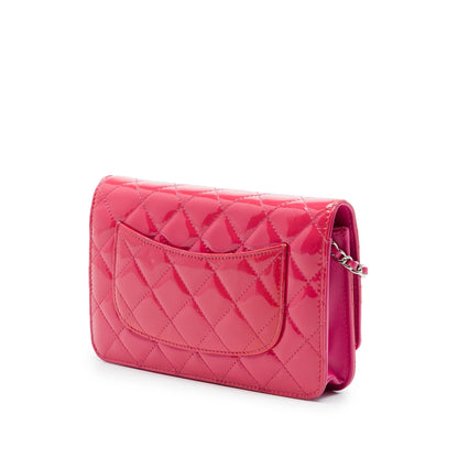 Chanel CC Quilted Patent Wallet on Chain