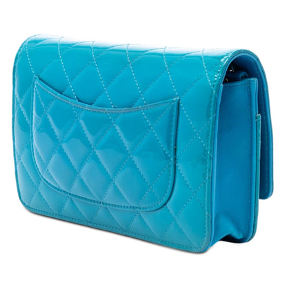 Chanel CC Quilted Patent Wallet on Chain