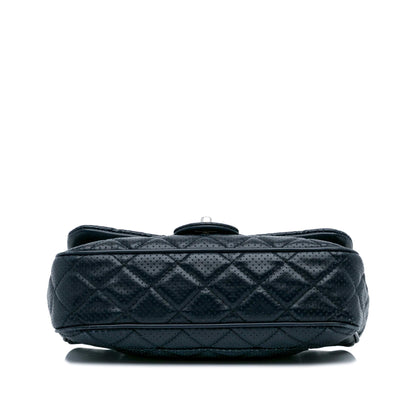 Chanel CC Quilted Perforated Lambskin Single Flap