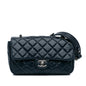Chanel CC Quilted Perforated Lambskin Single Flap