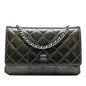 Chanel CC Quilted Striated Metallic Patent Wallet on Chain