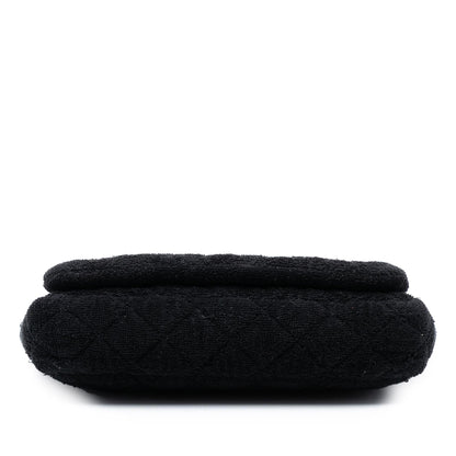 Chanel CC Quilted Terry Cloth Flap
