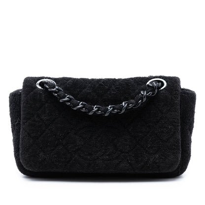 Chanel CC Quilted Terry Cloth Flap