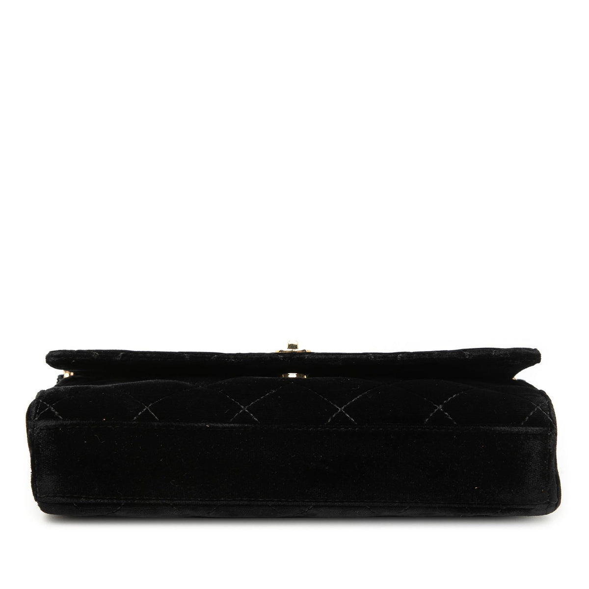 Chanel CC Quilted Velvet Chain Shoulder Bag