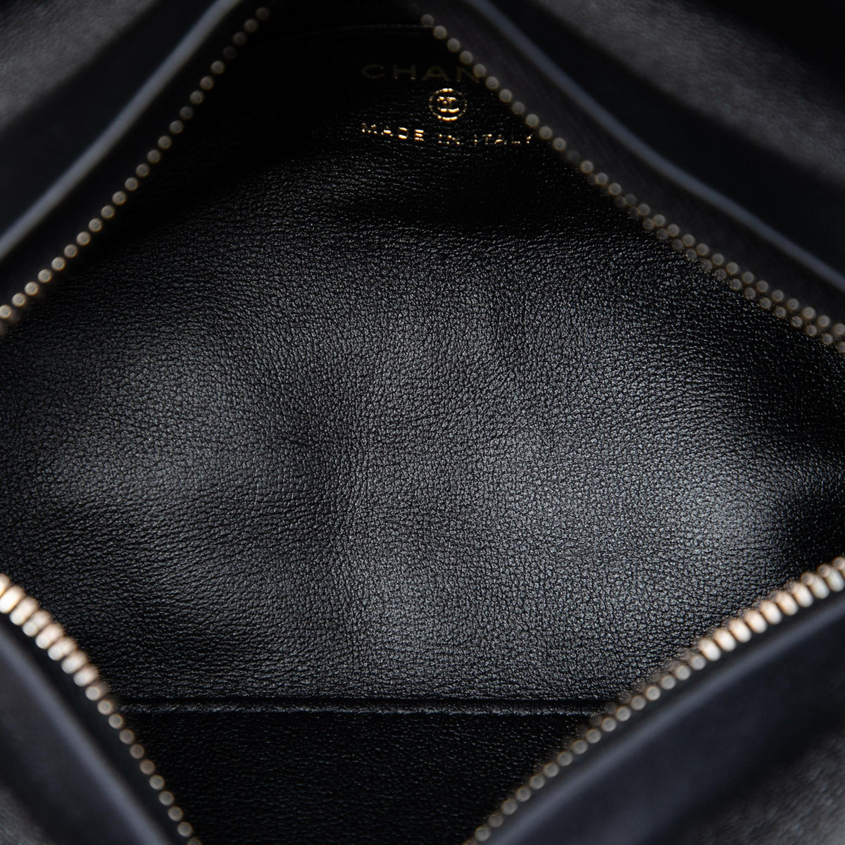 Chanel CC Quilted Velvet Crystal Wristlet Clutch