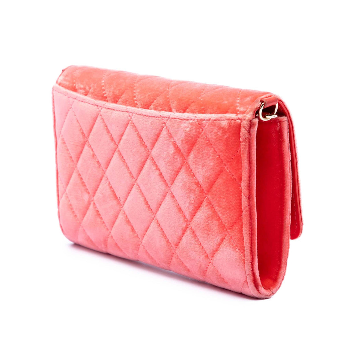 Chanel CC Quilted Velvet Single Flap