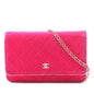 Chanel CC Quilted Velvet Wallet on Chain