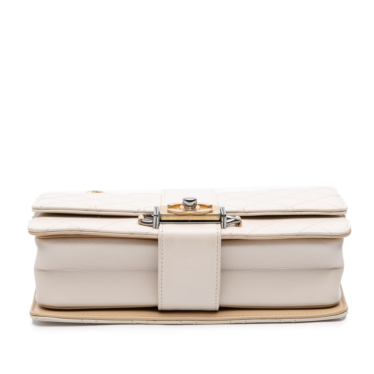 Chanel CC Stitched Calfskin Chain Flap
