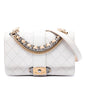 Chanel CC Stitched Calfskin Chain Flap