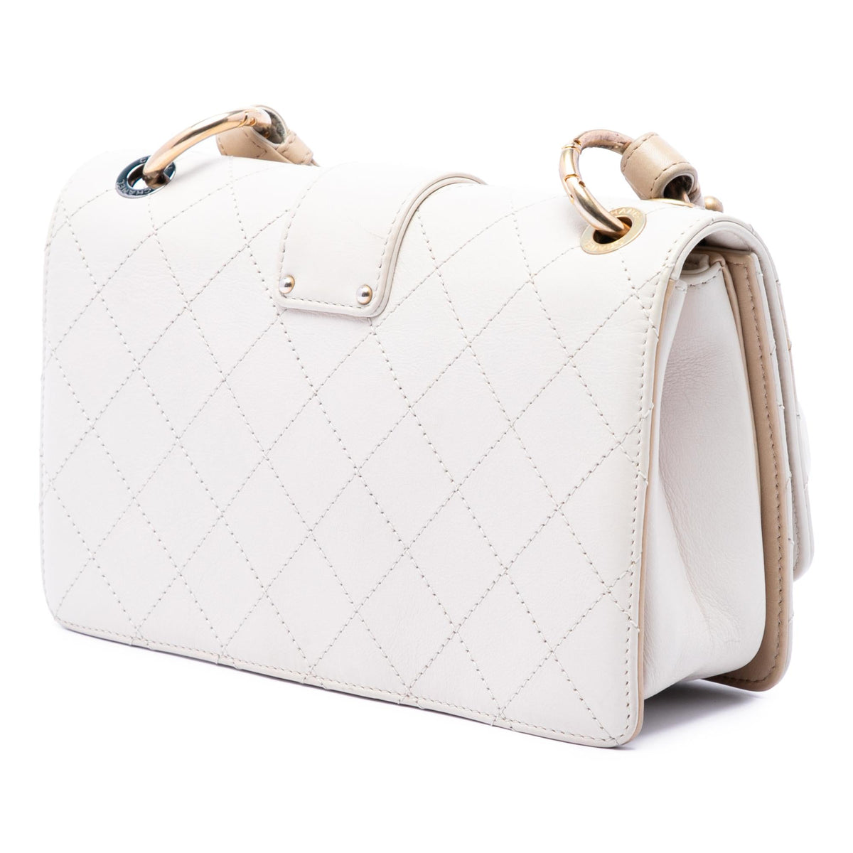Chanel CC Stitched Calfskin Chain Flap
