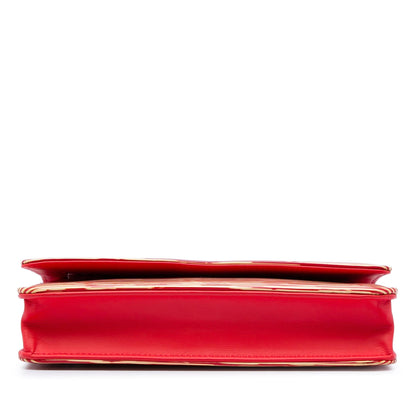 Chanel CC Striped Patent Wallet On Chain