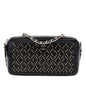 Chanel CC Studded Lambskin Double Zip Clutch with Chain
