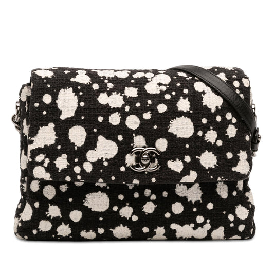 Chanel CC Tweed Paint Splatter Flap