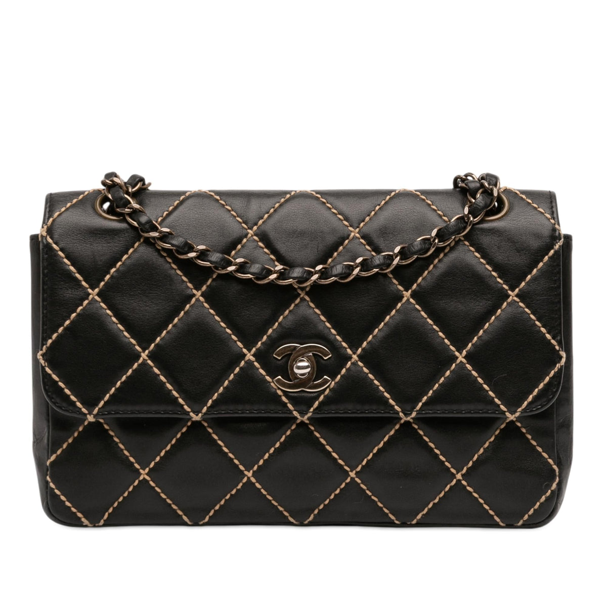 Chanel CC Wild Stitch Lambskin Flap