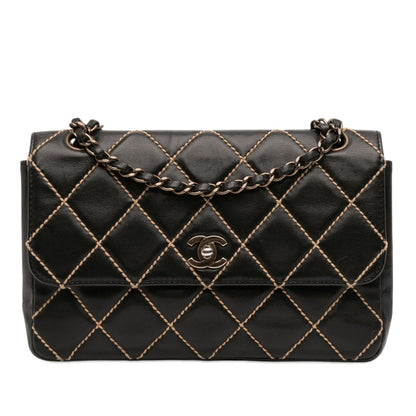 Chanel CC Wild Stitch Lambskin Flap