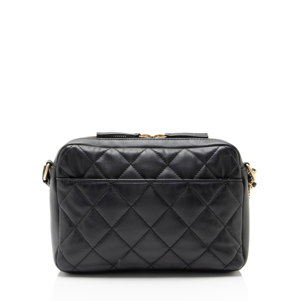 Chanel Calfskin Double Pocket Small Camera Bag