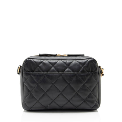 Chanel Calfskin Double Pocket Small Camera Bag