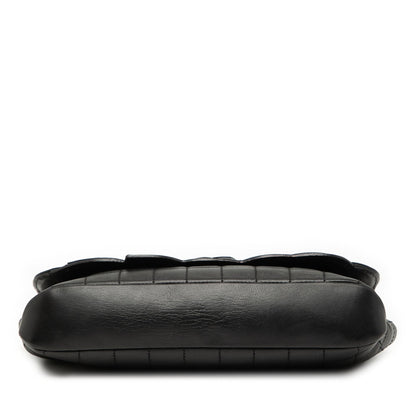 Chanel Camellia CC Choco Bar No 5 Lambskin Shoulder Bag