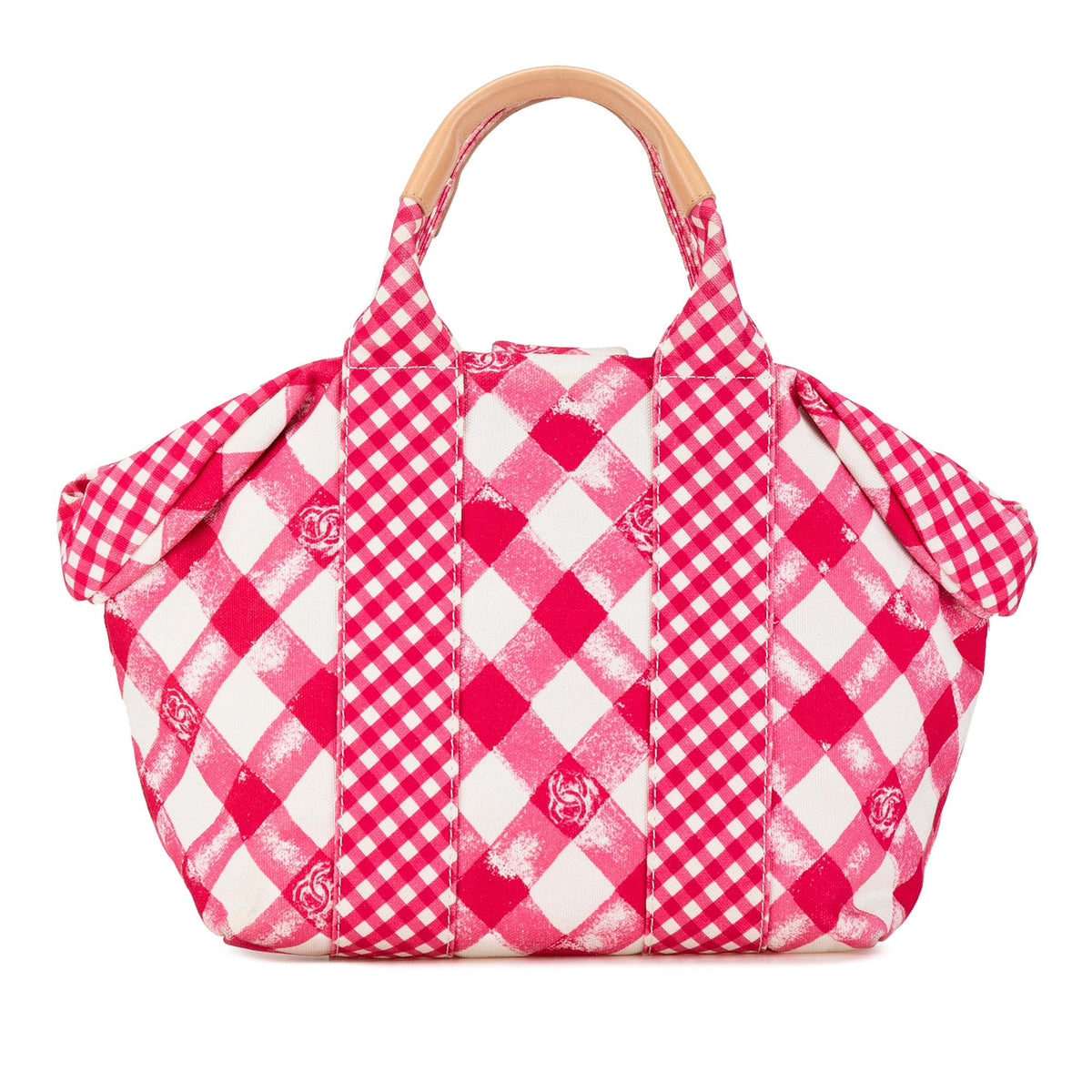 Chanel Canvas Gingham Handbag