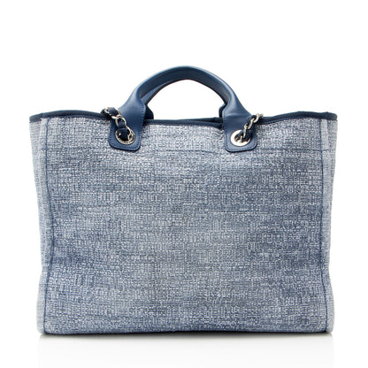 Chanel Canvas Lurex Deauville Medium Tote