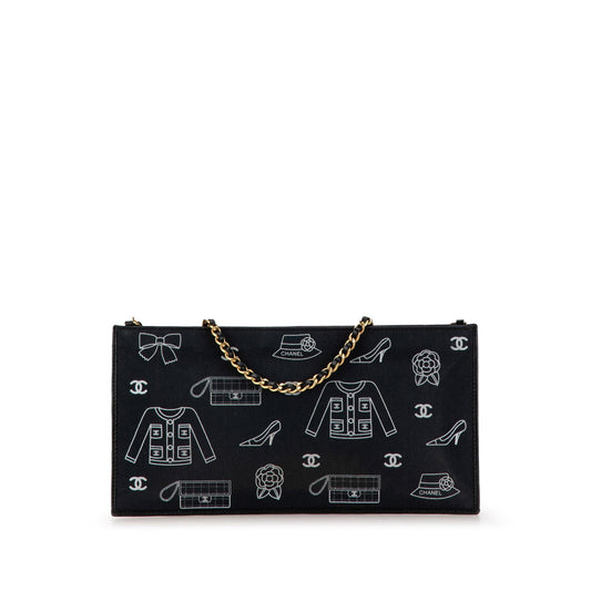 Chanel Canvas Symbols Chain Pochette