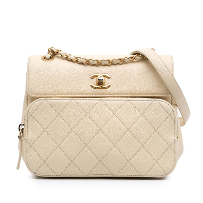 Chanel Caviar Business Affinity Messenger Flap