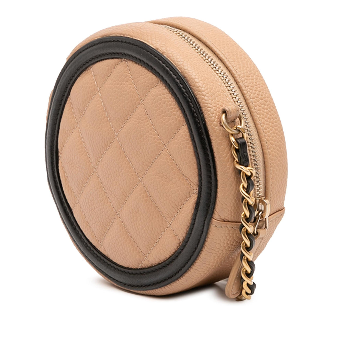 Chanel Caviar CC Filigree Round Crossbody