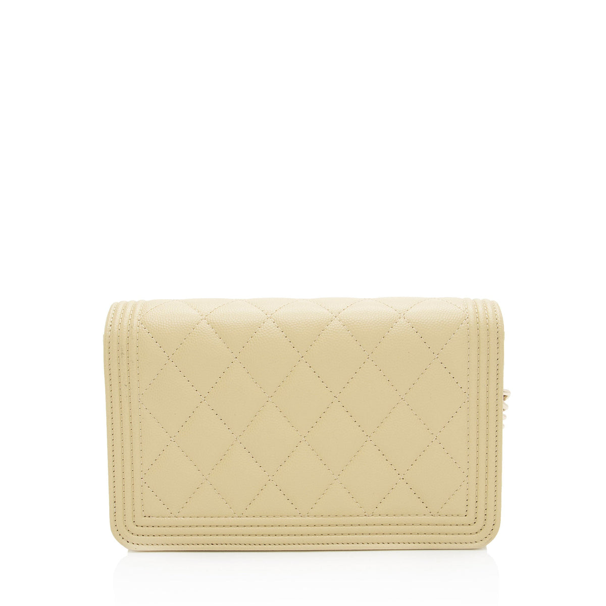 Chanel Caviar Leather Boy Wallet on Chain