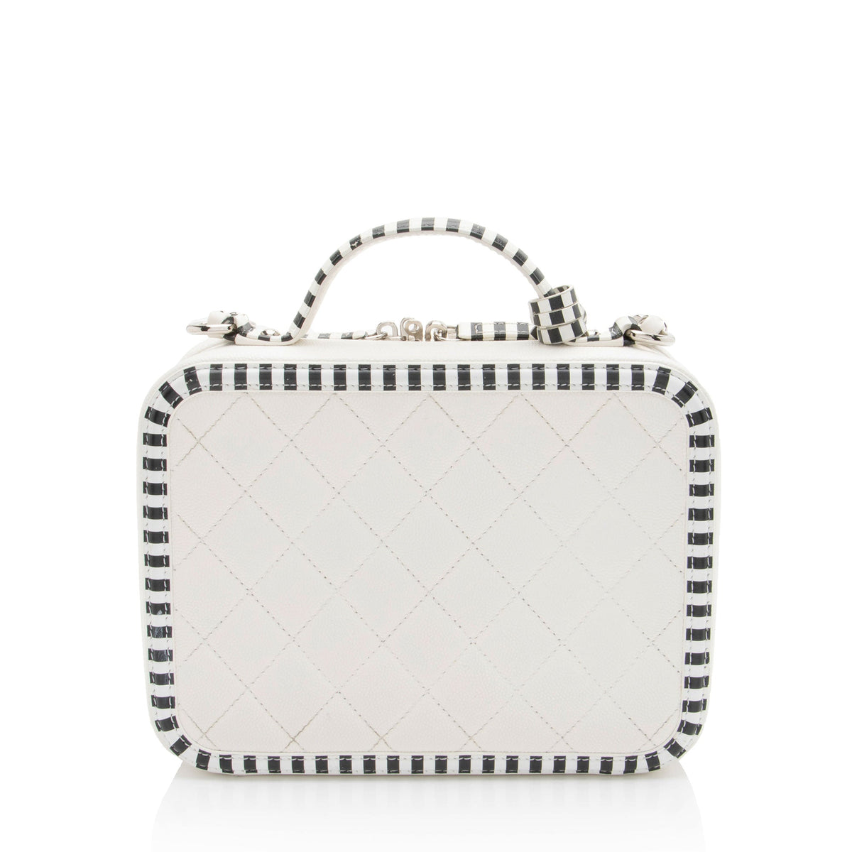 Chanel Caviar Leather CC Filigree Medium Vanity Case