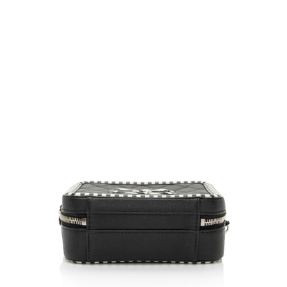 Chanel Caviar Leather CC Filigree Small Vanity Case