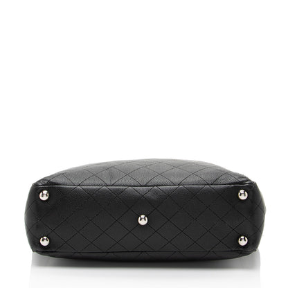 Chanel Caviar Leather CC Medium Pocket Hobo