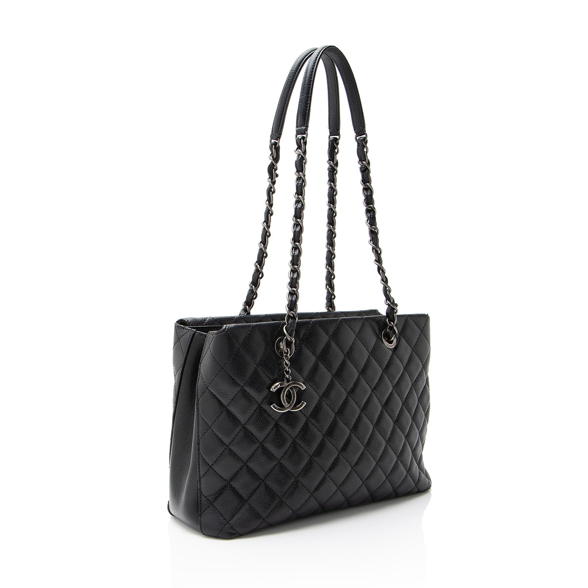 Chanel Caviar Leather City Small Shopping Tote