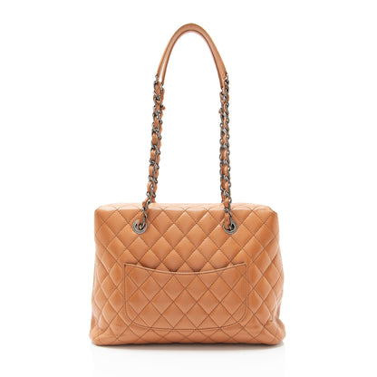 Chanel Caviar Leather City Small Shopping Tote