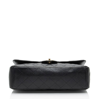 Chanel Caviar Leather Classic Maxi Double Flap Bag